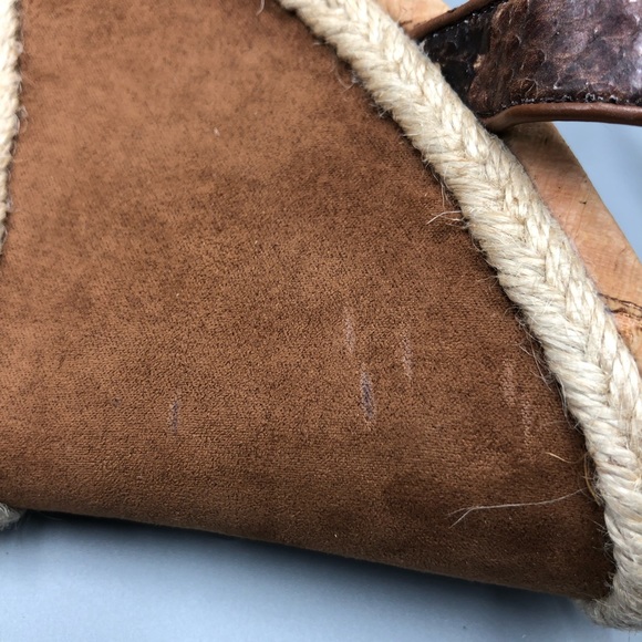 White House Black Size 8.5 Strappy Ankle Tie Wedges - Picture 8 of 8